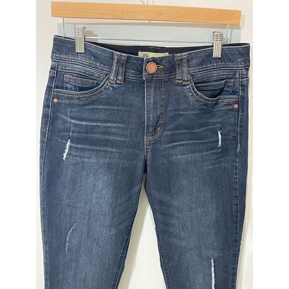 Democracy “Ab” Solution Jeans Women 8 Blue Skinny Dark Wash Stretch Slimming - Picture 2 of 11